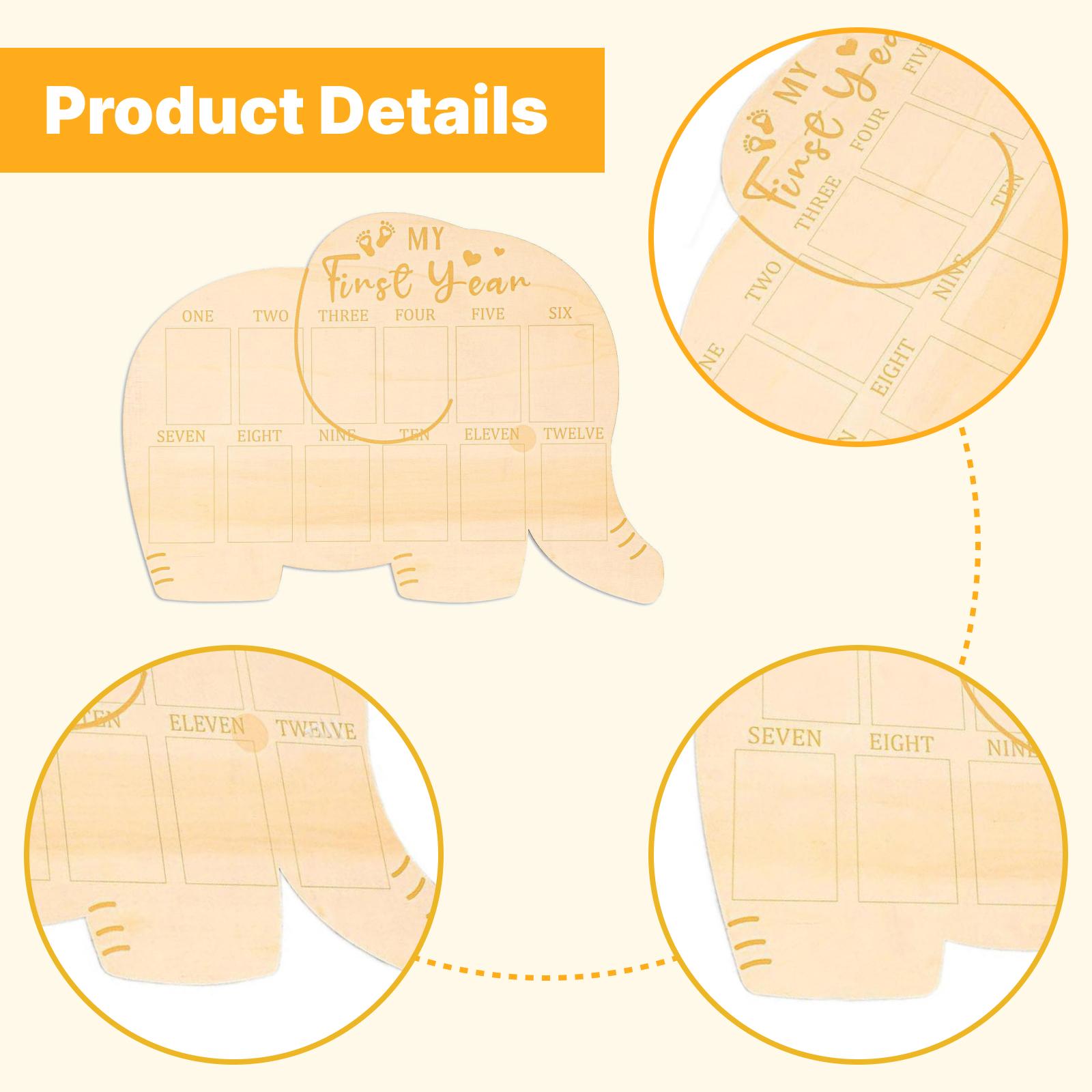 Baby Nursery Frames - Papan Kenangan Kayu Kolase Foto 12