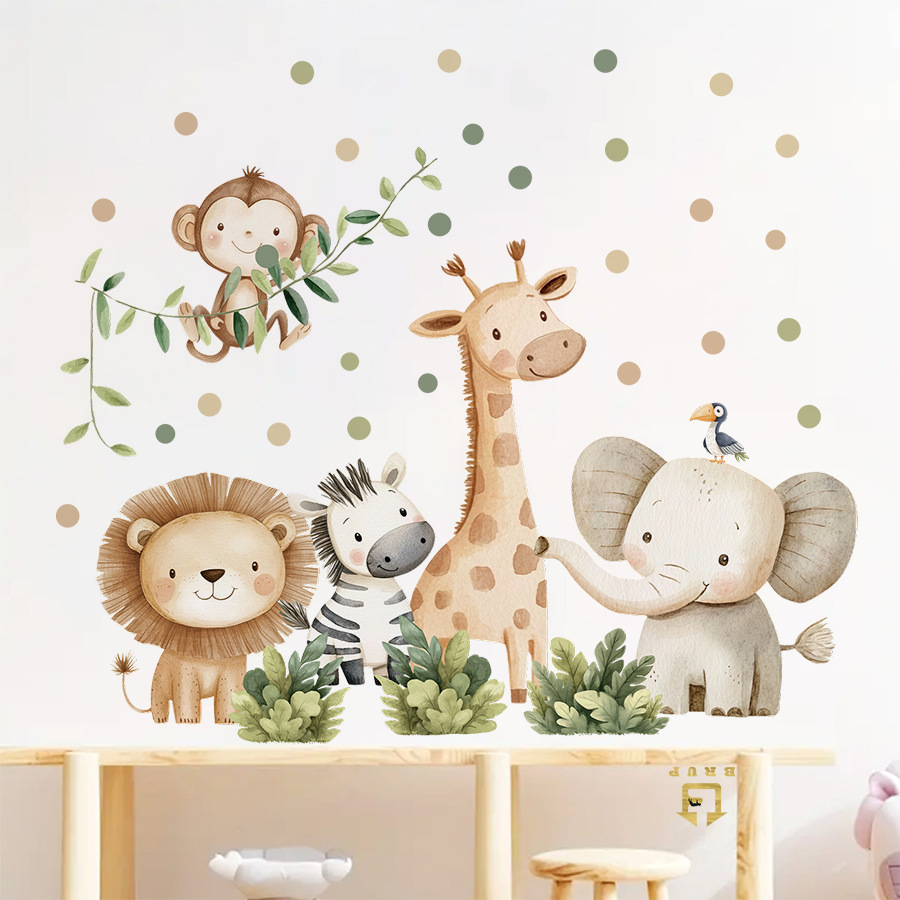 Stiker Dinding Hewan Hutan Boh - Baby Nursery Boy ulasan dan harga