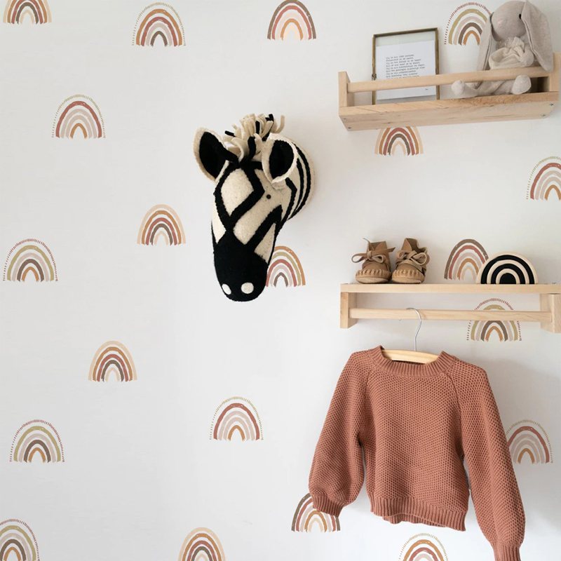 Boho stiker dinding pelangi an - Baby Nursery Decor Girl ulasan dan harga