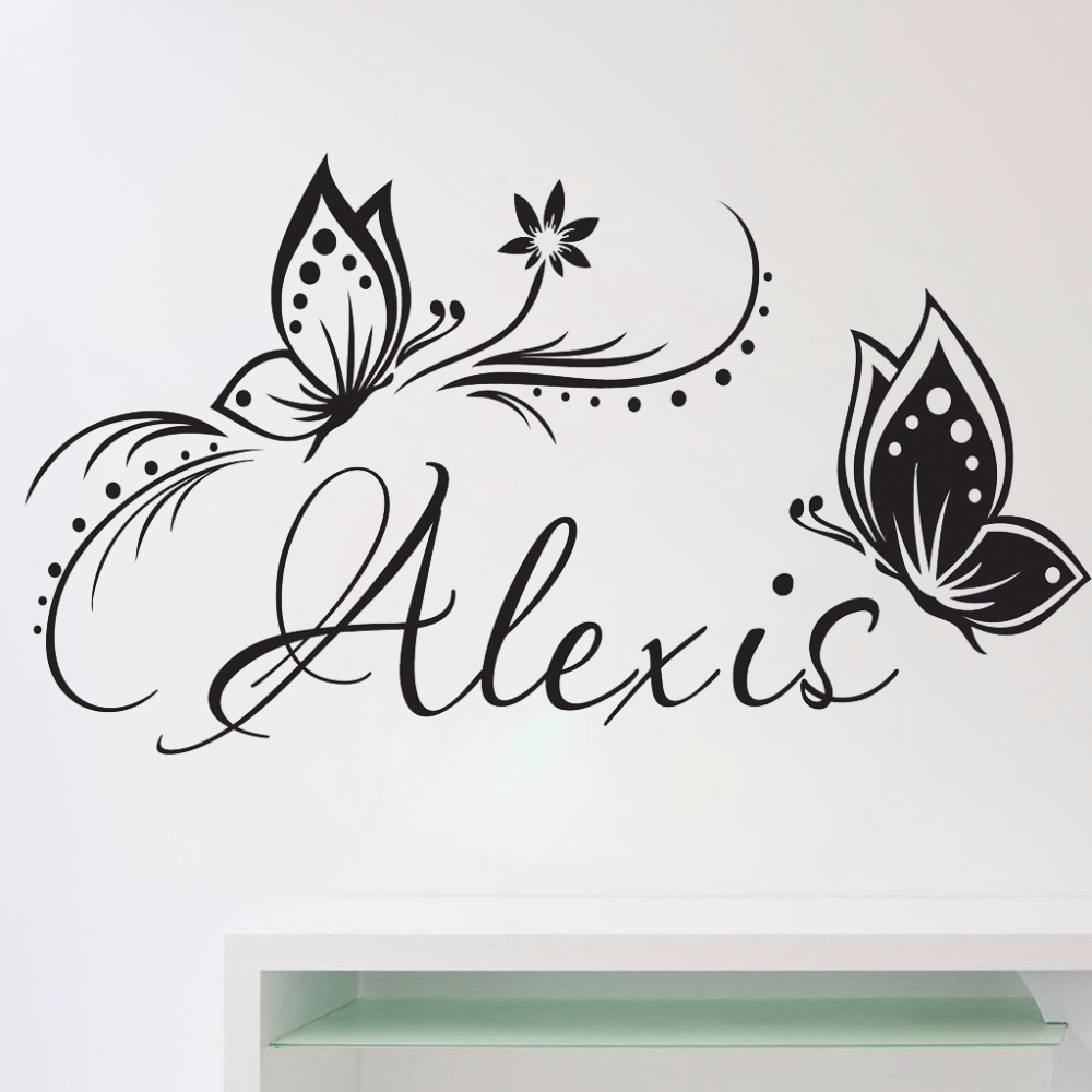 Personalized Nama dan Kupu-kup - Baby Girl Nursery Quotes ulasan dan harga