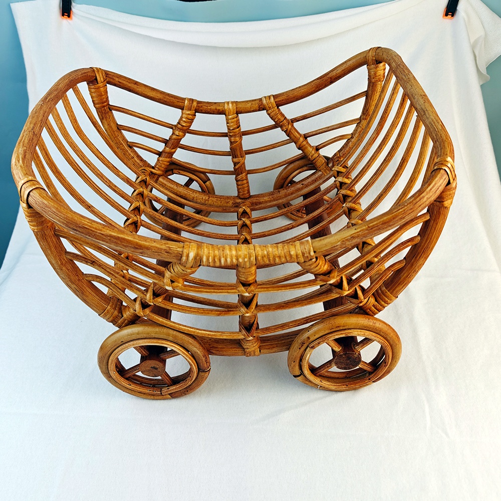 Keranjang rotan bayi asli alat - Baby Nursery Trolley ulasan dan harga